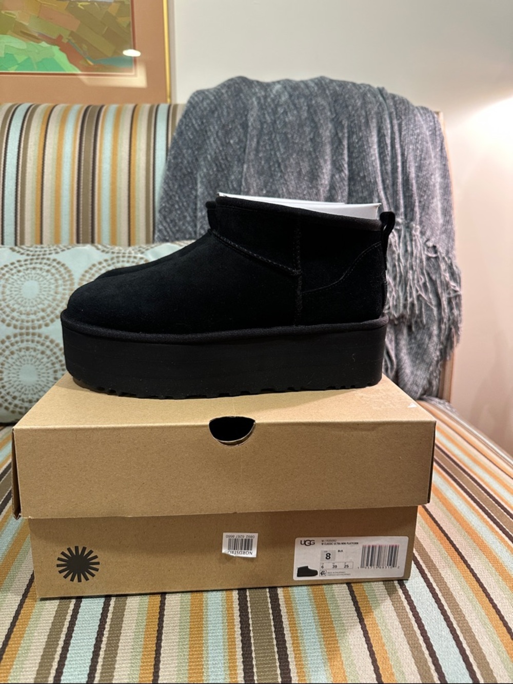 UGG Black Platform Mini Boots